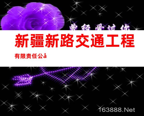 新疆新路交通工程有限责任公司